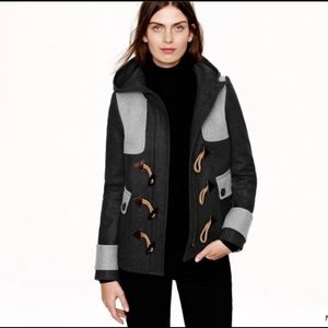 J. Crew Colorblock duffle coat-NWOT
